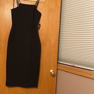 Double Strap Square Neck Sheath Dress